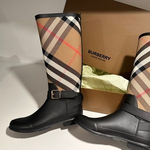BURBERRY “Simeon” Waterproof Rain Boot